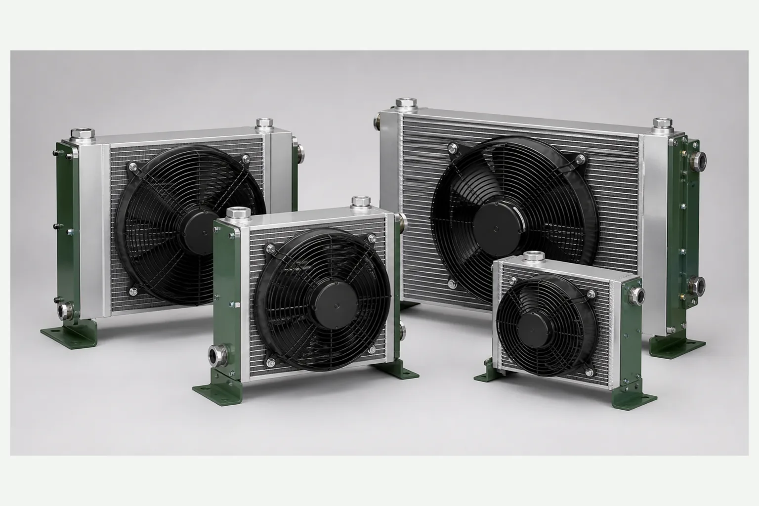 Air-cooled hydraulic oil coolers