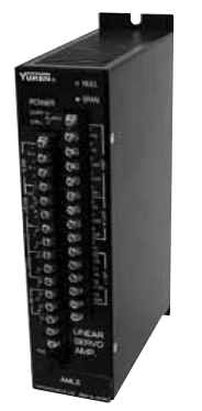 Yuken AMLS Series linear servo amplifiers shown in the manufacturer catalogue