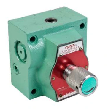 Yuken FG and FCG range flow control valve with adjustment dial