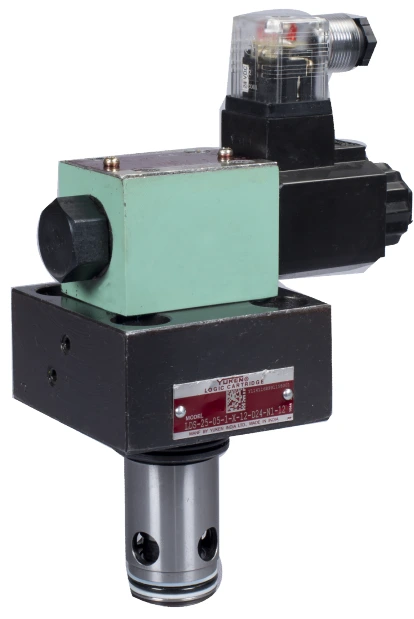 Yuken LDS logic valve shown in the manufacturer catalogue