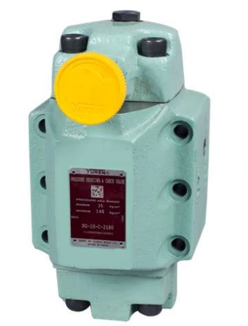 Yuken RCG pressure reducing and check valve with adjustment handle