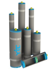 Yuken YUAC Series Piston Accumulators shown in the manufacturer catalogue